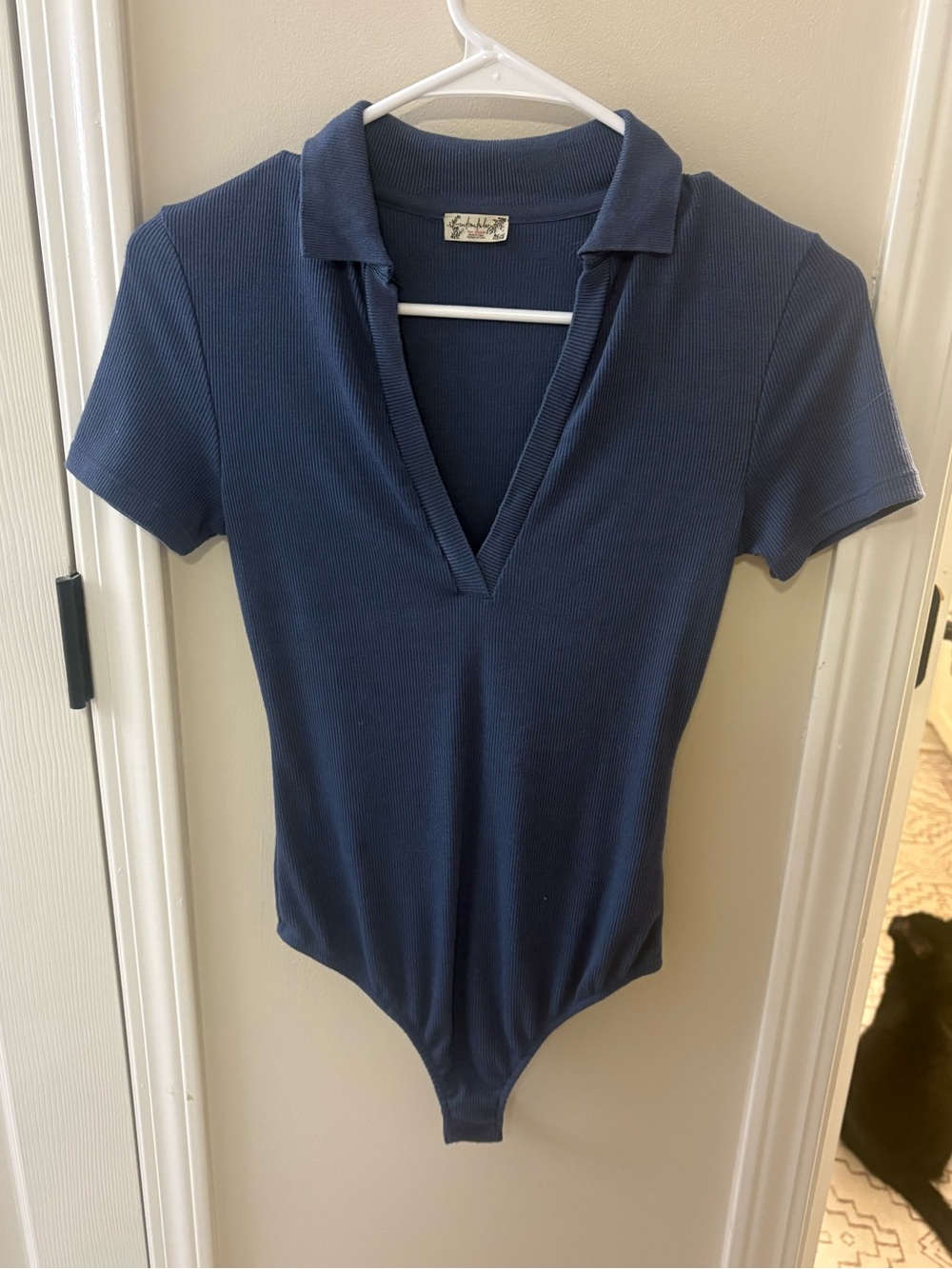 Free People body suit with collar